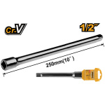 INGCO Dugókulcs toldószár 1/2" 250 mm CrV