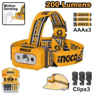 INGCO Fejlámpa 200 lumen