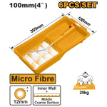 INGCO Mikroszálas festőhenger szett 6 részes 100 x 12 x 6 mm