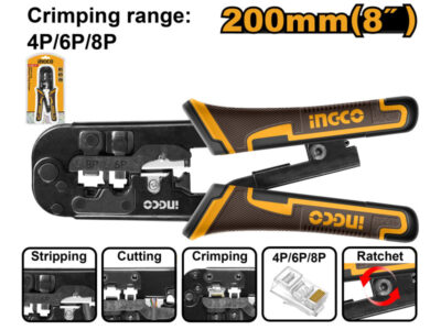 INGCO Krimpelő fogó 200 mm