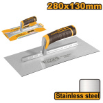 INGCO Glettvas 130 x 280 mm inox lágy fogantyús