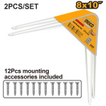 INGCO Polctartó konzol 200 x 250 mm (2 db)