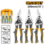 INGCO Lemezvágó olló készlet 250 mm, 3 részes - Image 2