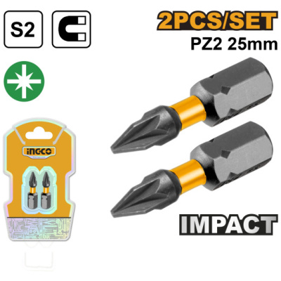 INGCO Impact bithegy PZ2 x 25 mm (2 db)