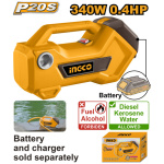 INGCO Akkus víz- és olajszivattyú 3/4" 20 V (akku és töltő nélkül)