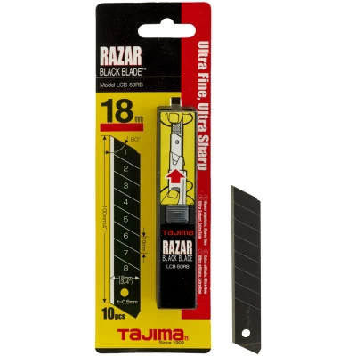 TAJIMA Penge tapétavágó / univerzális késhez 18 mm (10 db) Razar Black Blade