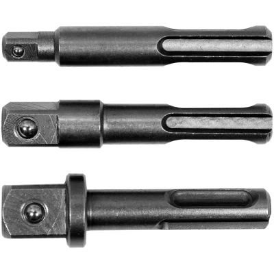 YATO Dugókulcs adapter készlet, 3 részes, 1/4", 3/8", 1/2", befogás SDS-Plus