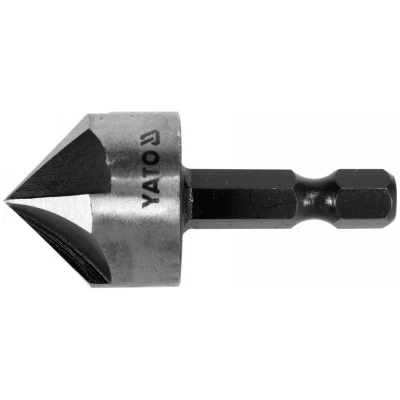 YATO Kúpos süllyesztő fémre 20,5 mm, 1/4" bit befogás, 5 élű, 45 fokos